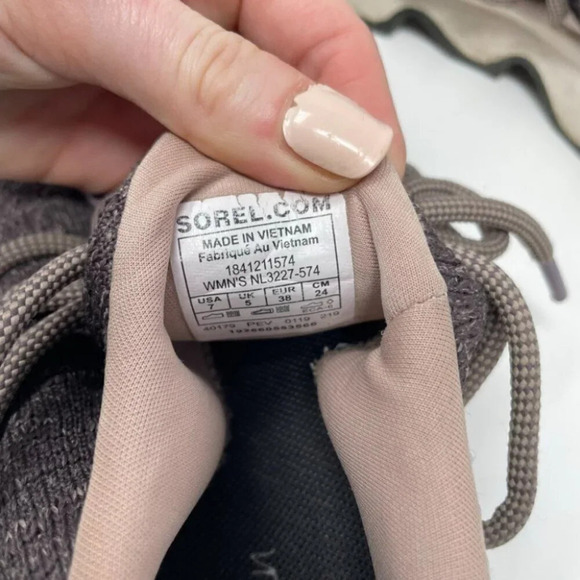 Sorel Kinetic  Lace Gradient Sneaker Runner Purple Sage Sz 7 - Picture 12 of 13